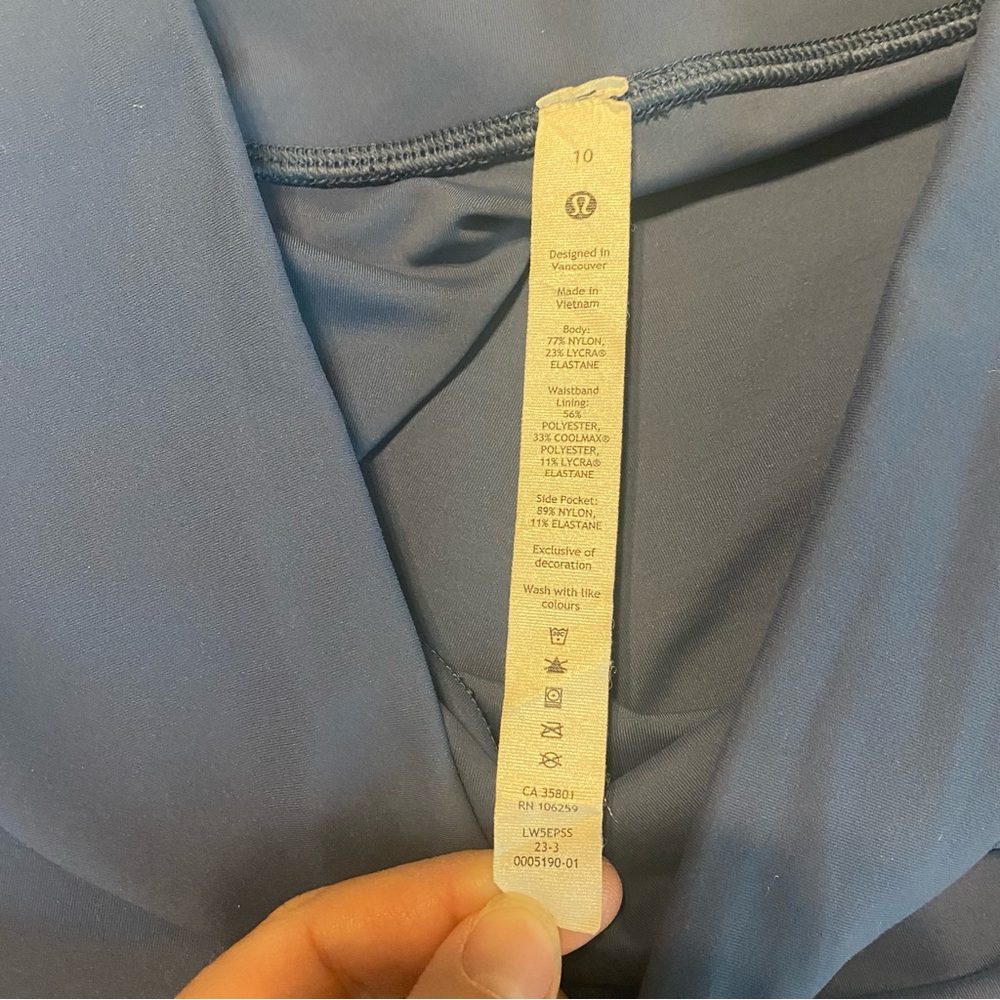 Lululemon Wunder Train High-Rise Tight With Pockets 25” Size 10 Water Drop - Picture 2 of 9